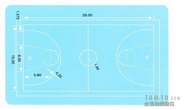 篮球场标准尺寸是多少_体育场管_土巴兔问吧
